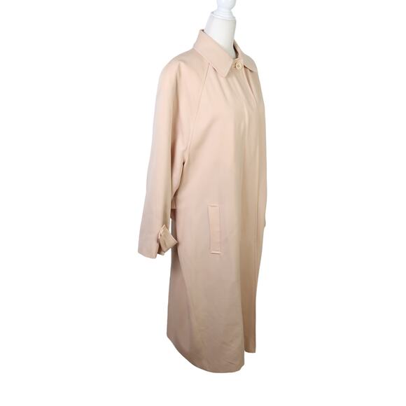 Vintage 80s cream tan wool mid length coat 12 - Picture 5 of 10